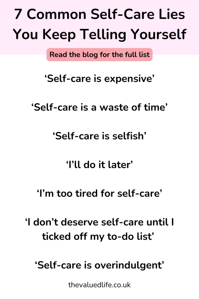 Common Self Care Myths Pin