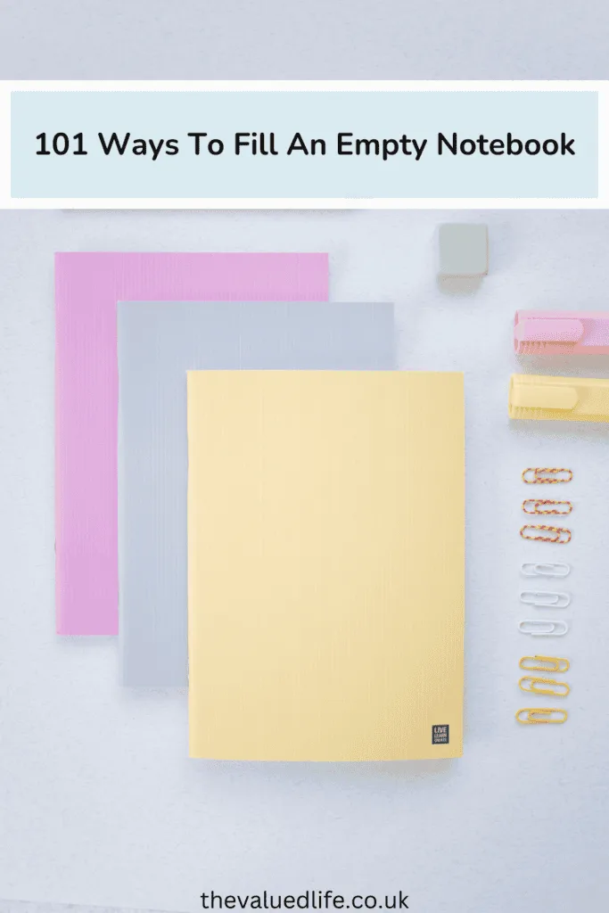 Arranged Pastel Coloured notebooks - ways to fill an empty notebook